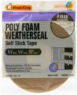 Frost King Foam Weatherstripping Tape