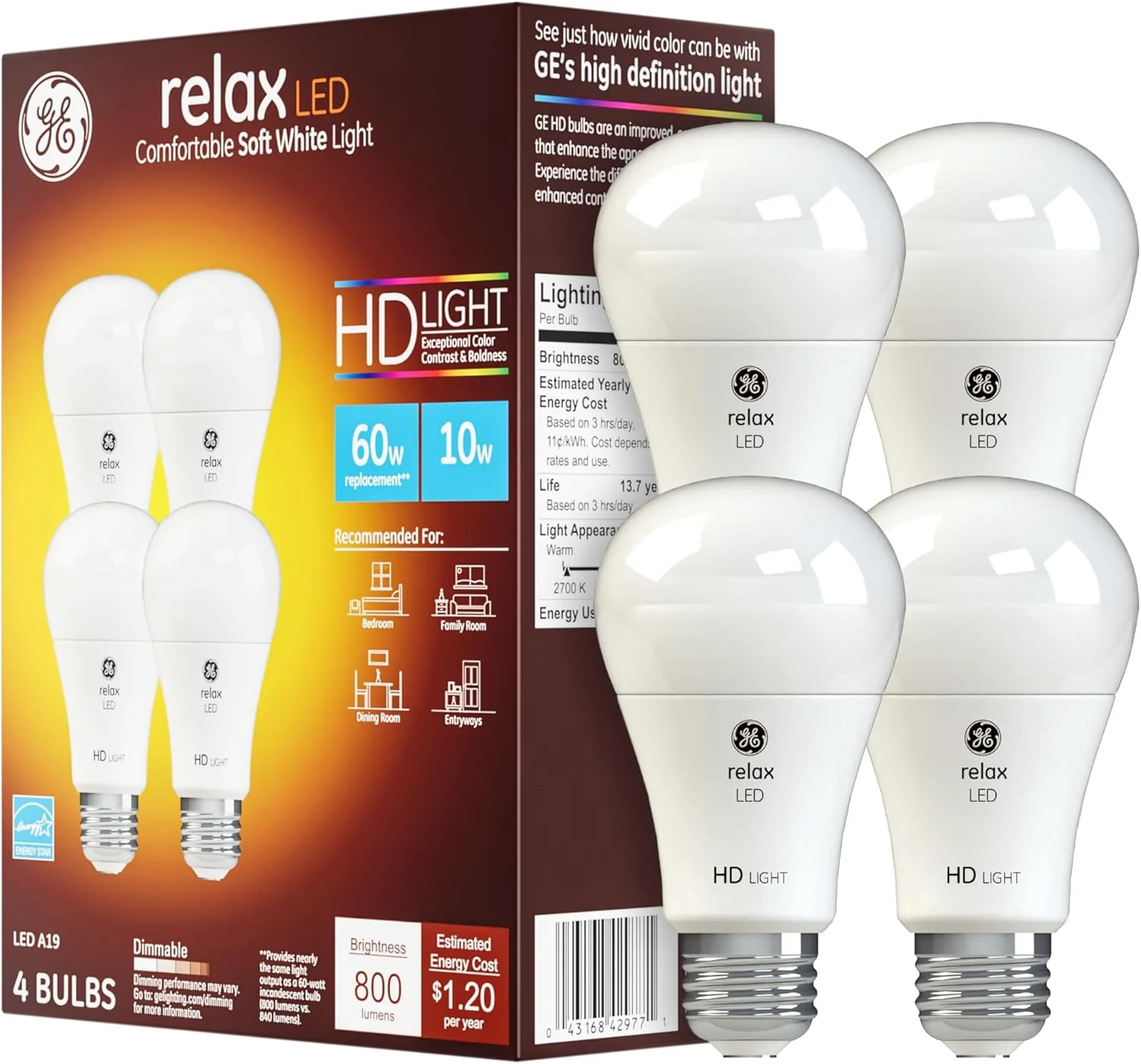 GE Relax LED Light Bulbs